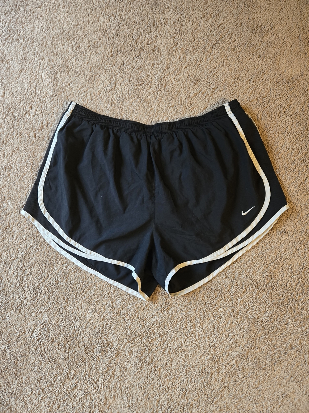 Nike Dri-FIT Tempo Running Shorts Black White XL